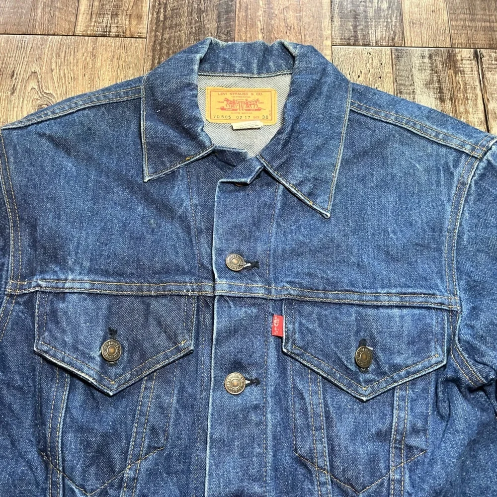 Vintage Levi's 70's 70505 0217 Type III Trucker Jacket Small e Sz 38 Made in USA - Picture 3 of 15